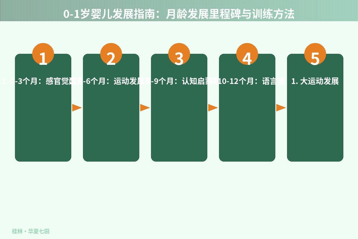 0-1岁婴儿发展指南：月龄发展里程碑与训练方法