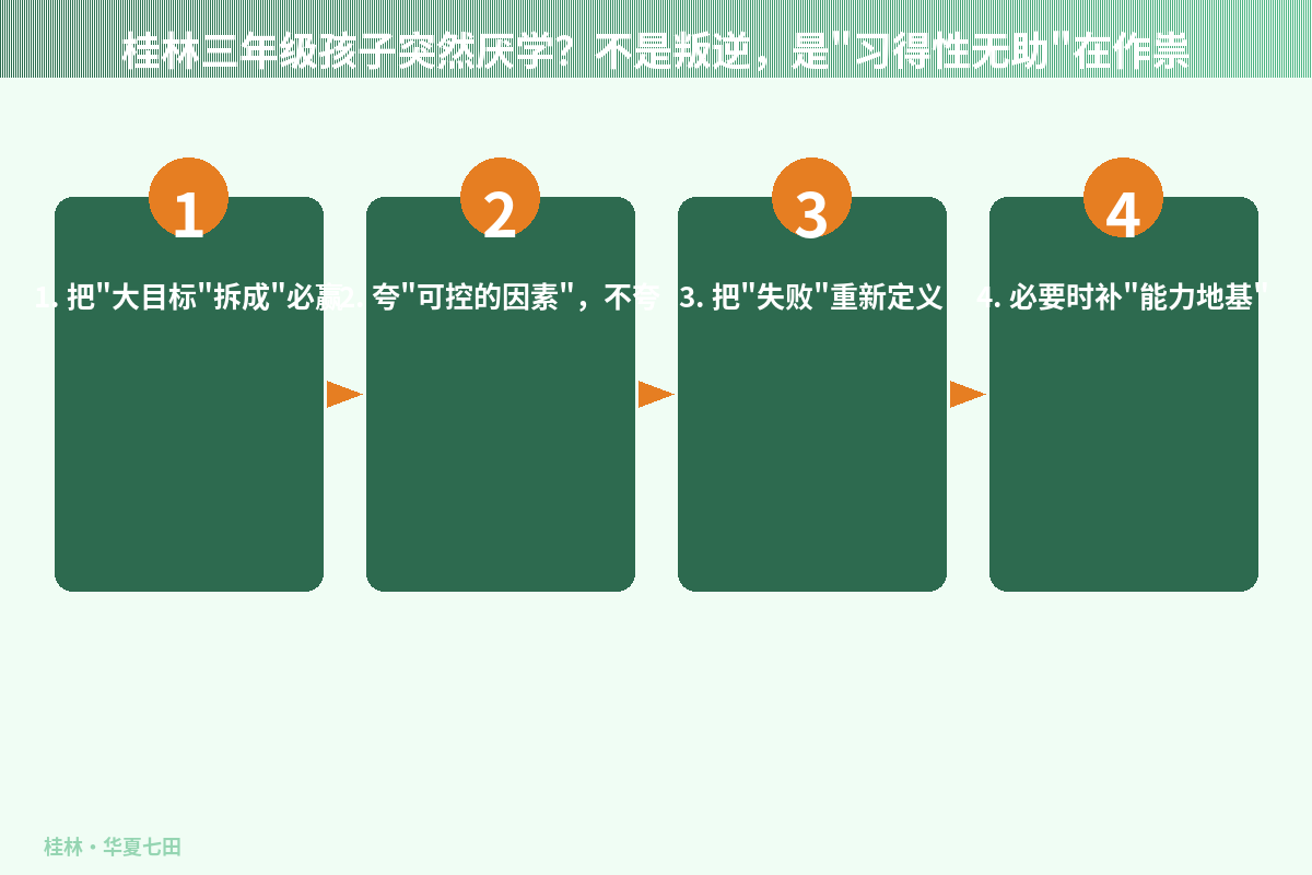 桂林三年级孩子突然厌学？不是叛逆，是