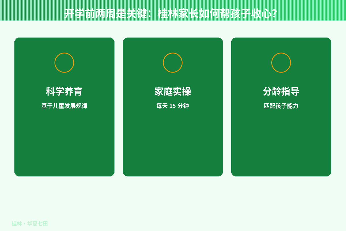 开学前两周是关键：桂林家长如何帮孩子收心？