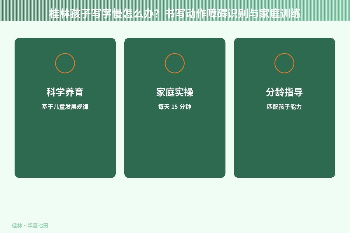 桂林孩子写字慢怎么办？书写动作障碍识别与家庭训练