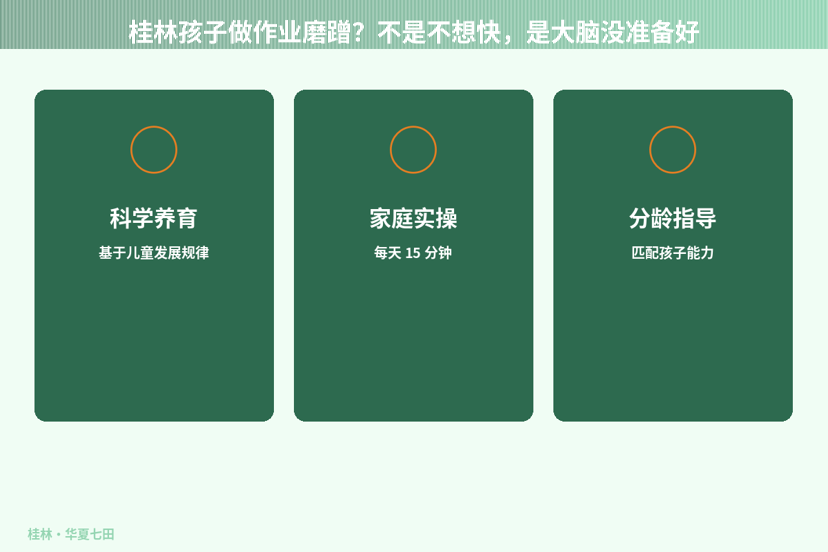 桂林孩子做作业磨蹭？不是不想快，是大脑没准备好