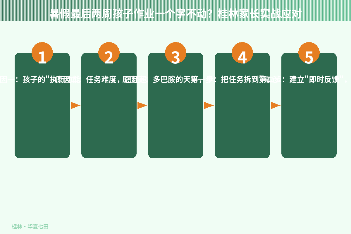暑假最后两周孩子作业一个字不动？桂林家长实战应对