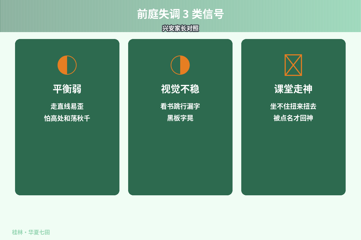 前庭觉失调识别示意